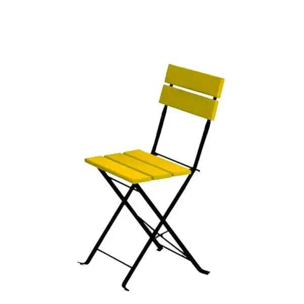 Ahşap Sarı Katlanır Sandalye Mobilo